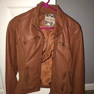 Brown leather jacket